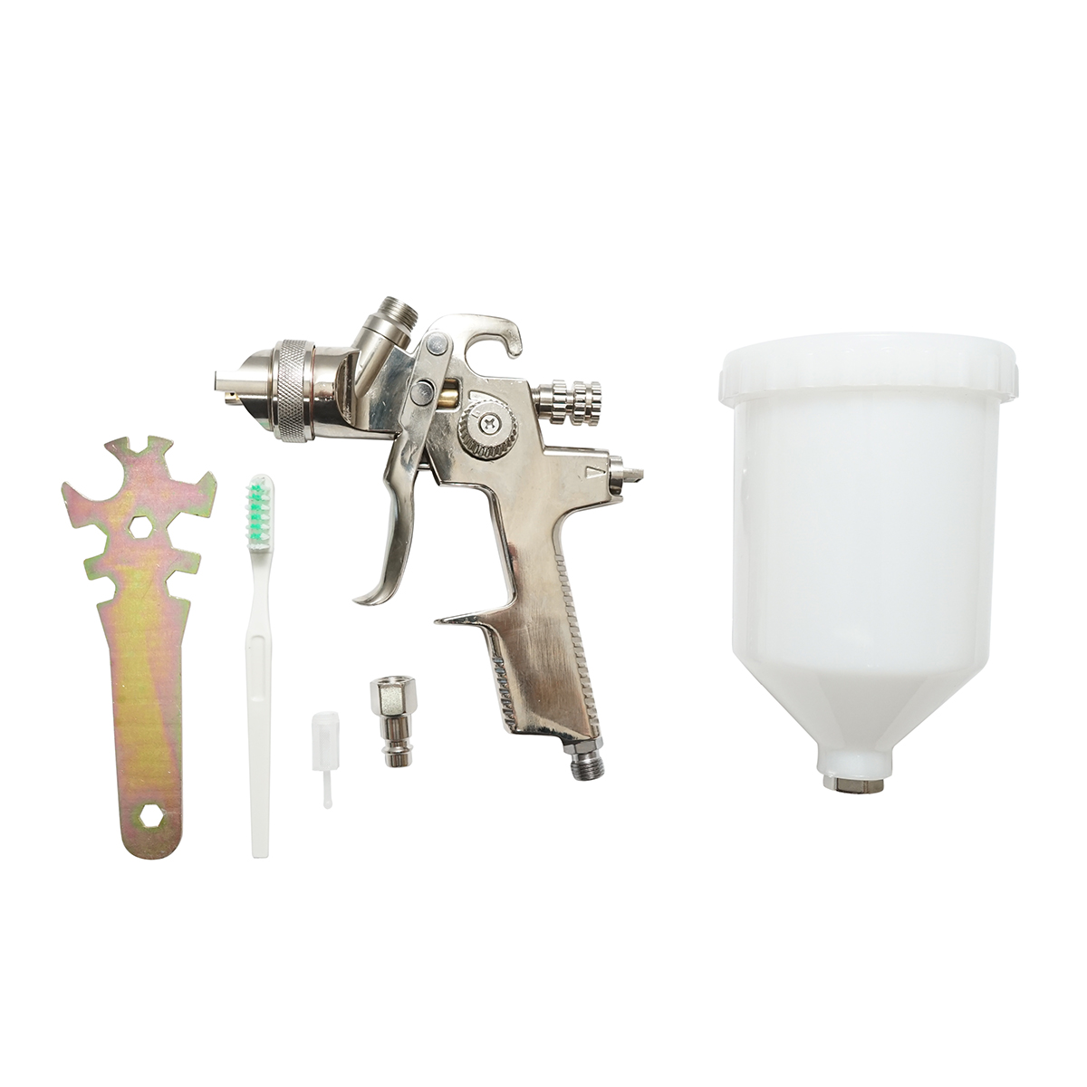 Pistol de vopsit cu aer comprimat 600ml, duza 1.3mm, debit 190ml/min, presiune max. 4 bar – imagine 2