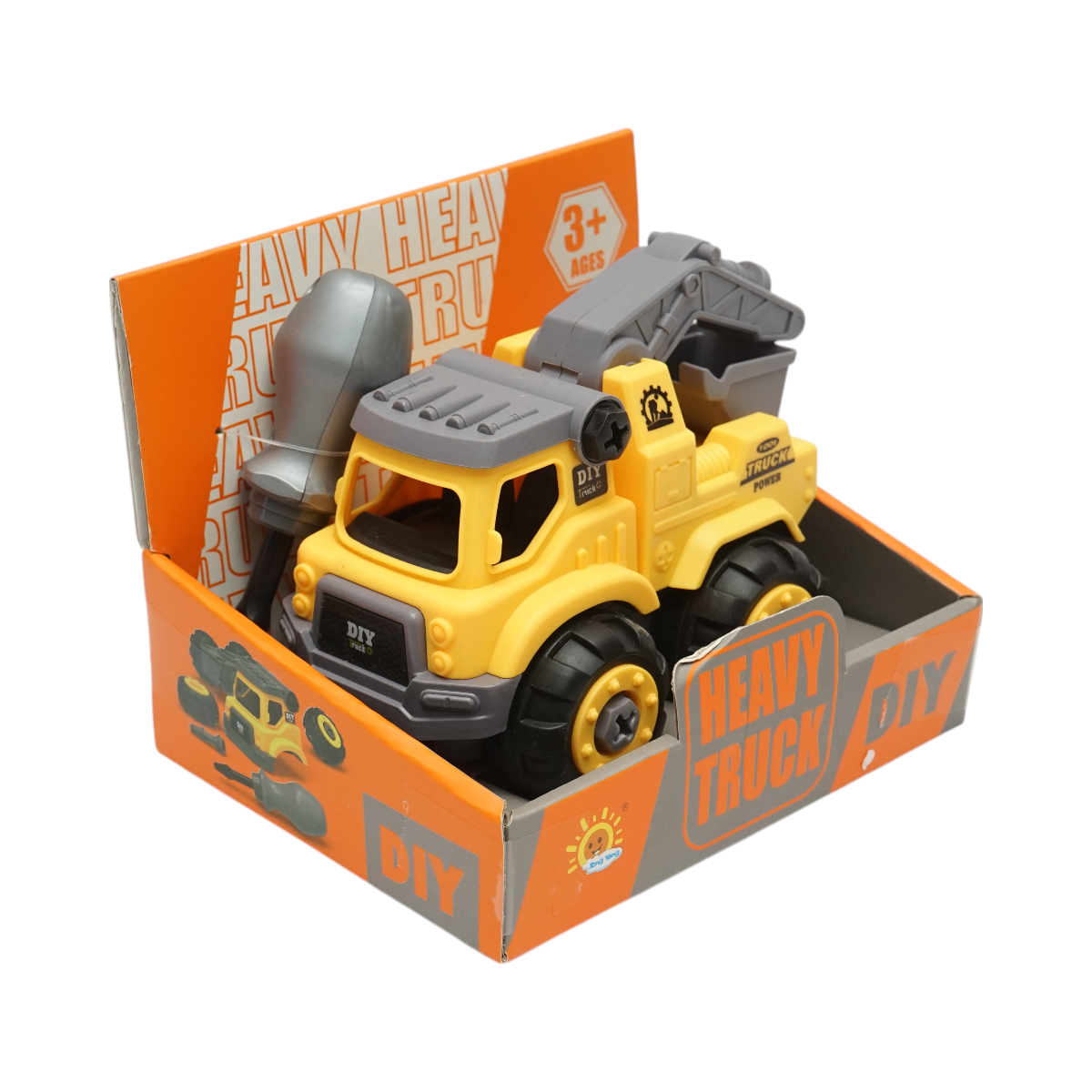 Camion cu brat excavator jucarie tip Montessori +3 ani