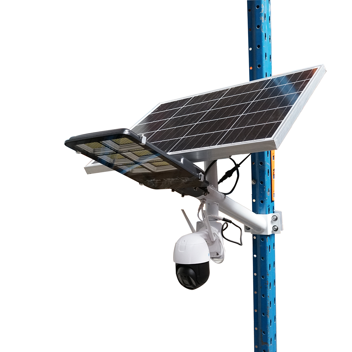 Lampa stradala LED 300W cu panou solar 60W, camera supraveghere 4G si baterie 16000mAh Breckner Germany