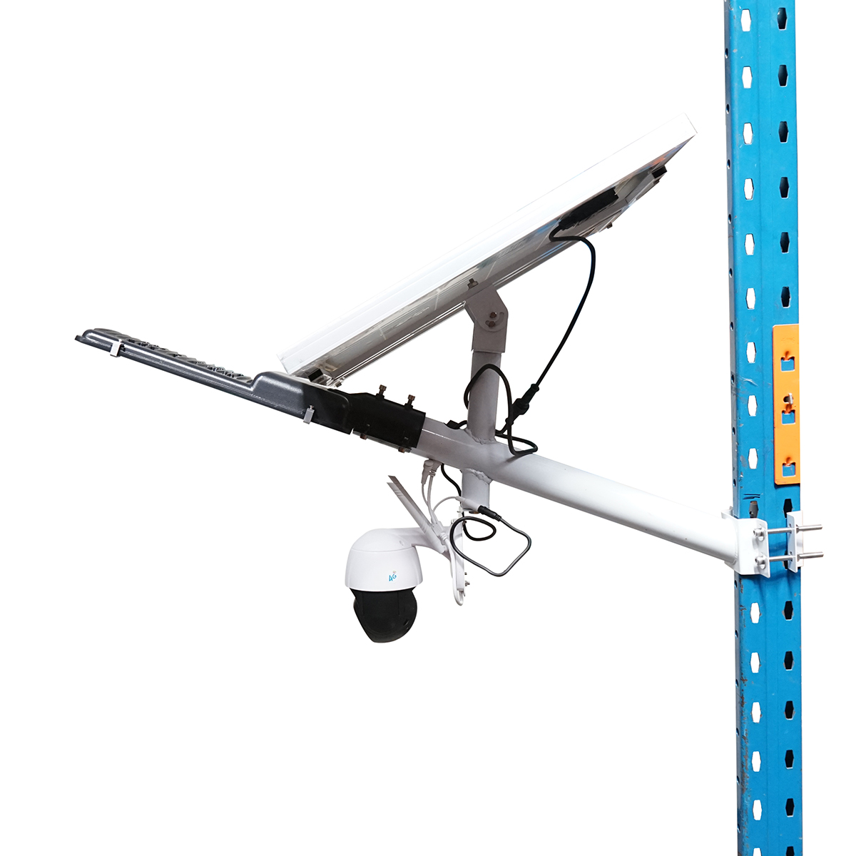 Lampa stradala LED 300W cu panou solar 60W, camera supraveghere 4G si baterie 16000mAh Breckner Germany – imagine 4