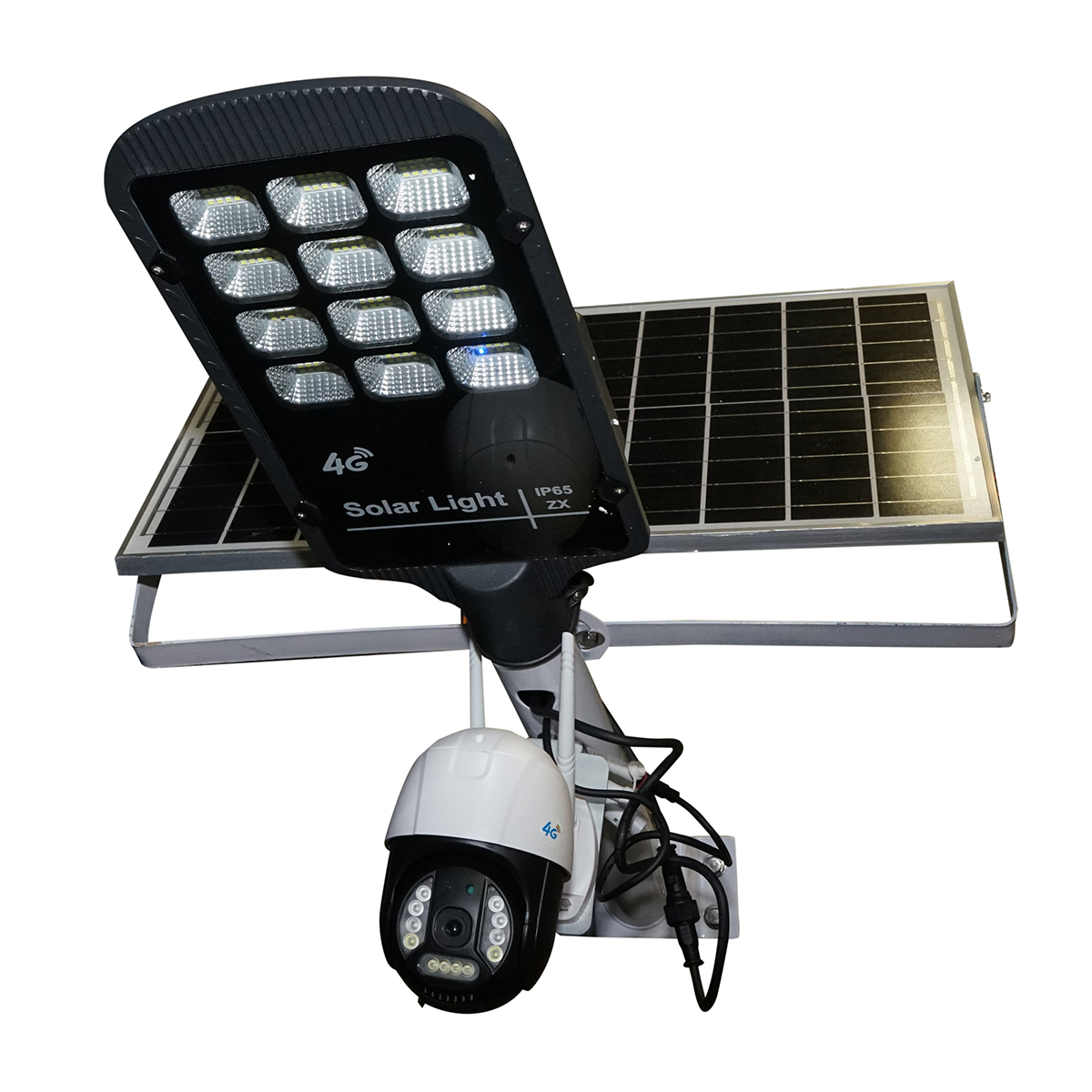 Lampa stradala LED 100W cu panou solar 40W si camera supraveghere 4G Breckner Germany – imagine 3