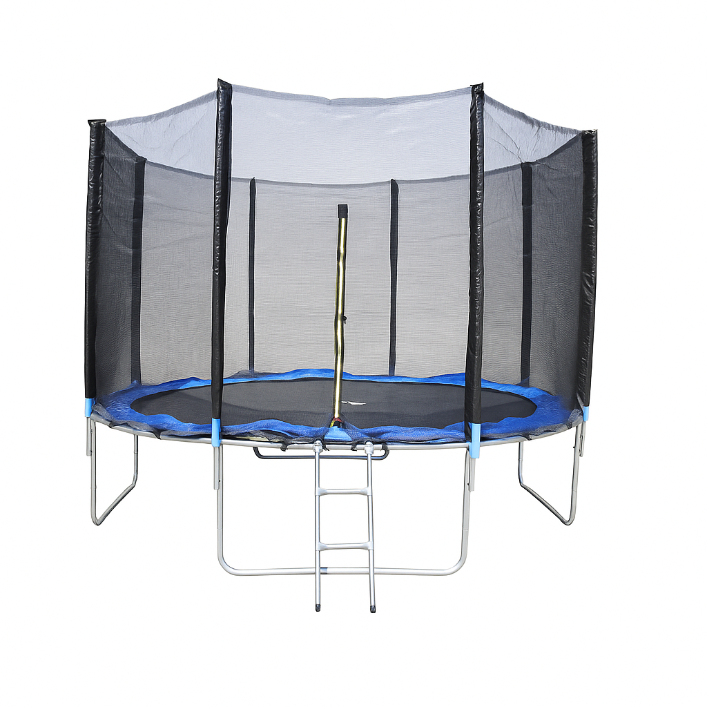 Trambulina 366 cm cu scara si plasa laterala, max 150 kg, Breckner Germany