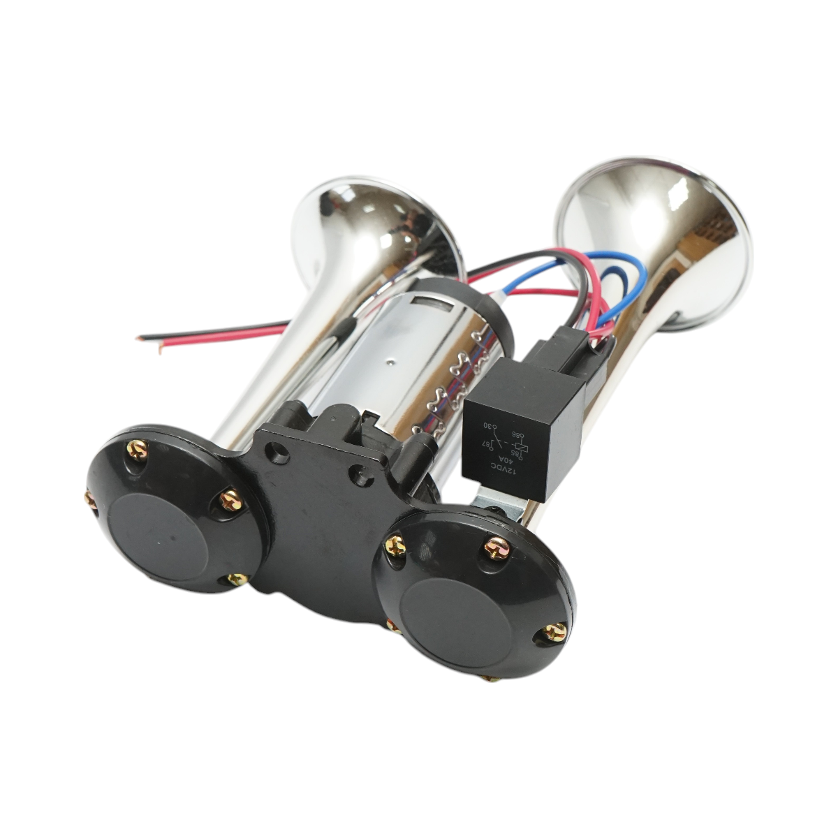 Claxon 2 trompete 12V cu compresor inclus Breckner Germany – imagine 2