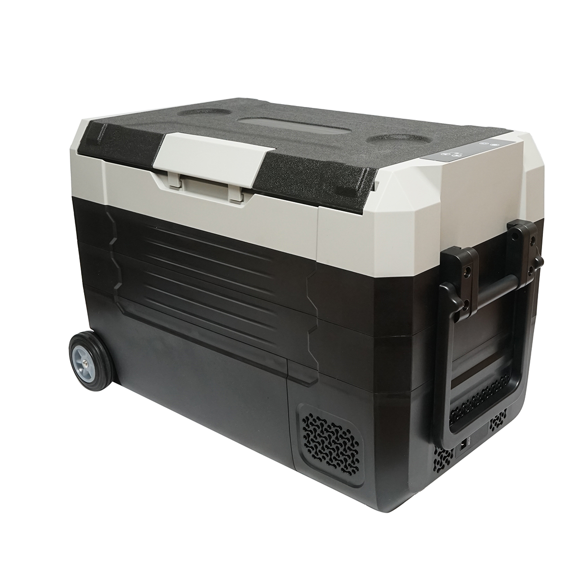 Frigider auto 39.7L cu compresor 12-24-220V, 45W tip troler 726x390x443mm