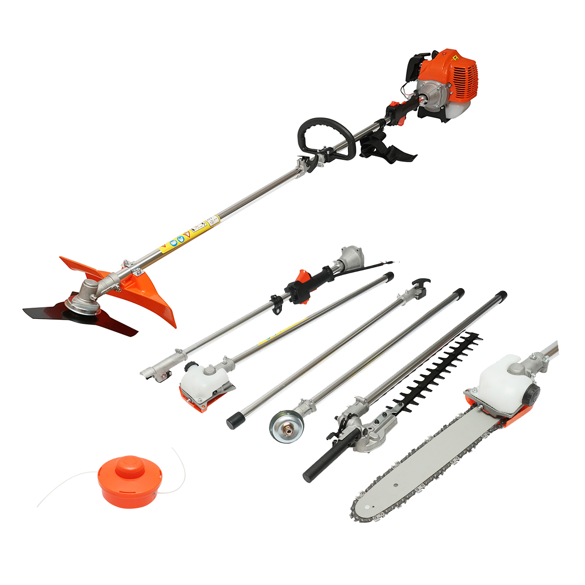 Motocoasa pe benzina multifunctionala 4 in 1, motor 2T 52cc, putere 2.5CP, turatie 8000rpm, accesorii incluse