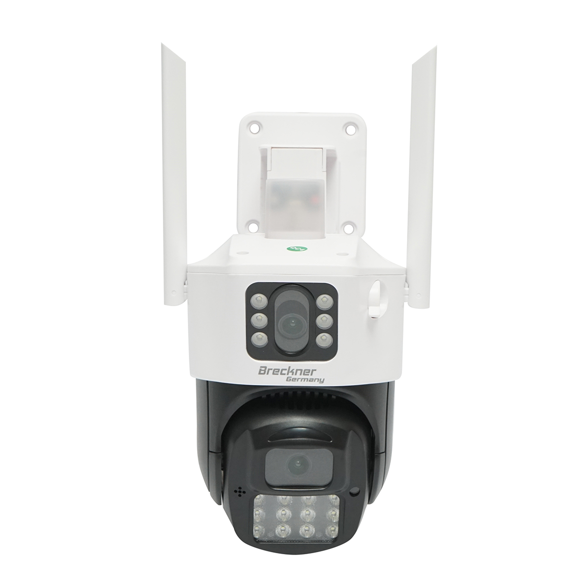 Camera de supraveghere lentila duala 6MP, WIFI P2P, rotativa 360 PTZ cu senzor de miscare, sirena, detectie umana, google assistant si aplicatie iCSee