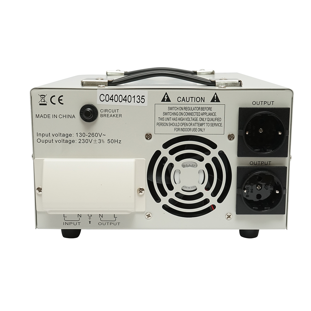 Stabilizator automat de tensiune 5200VA cu servomotor monofazat, 2 prize schuko 230V, afisaj LCD Breckner Germany – imagine 5