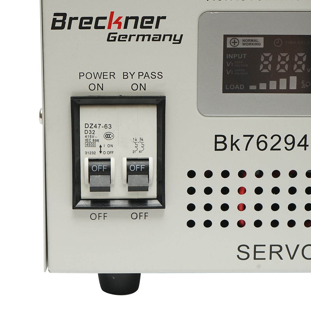 Stabilizator automat de tensiune 5200VA cu servomotor monofazat, 2 prize schuko 230V, afisaj LCD Breckner Germany – imagine 6