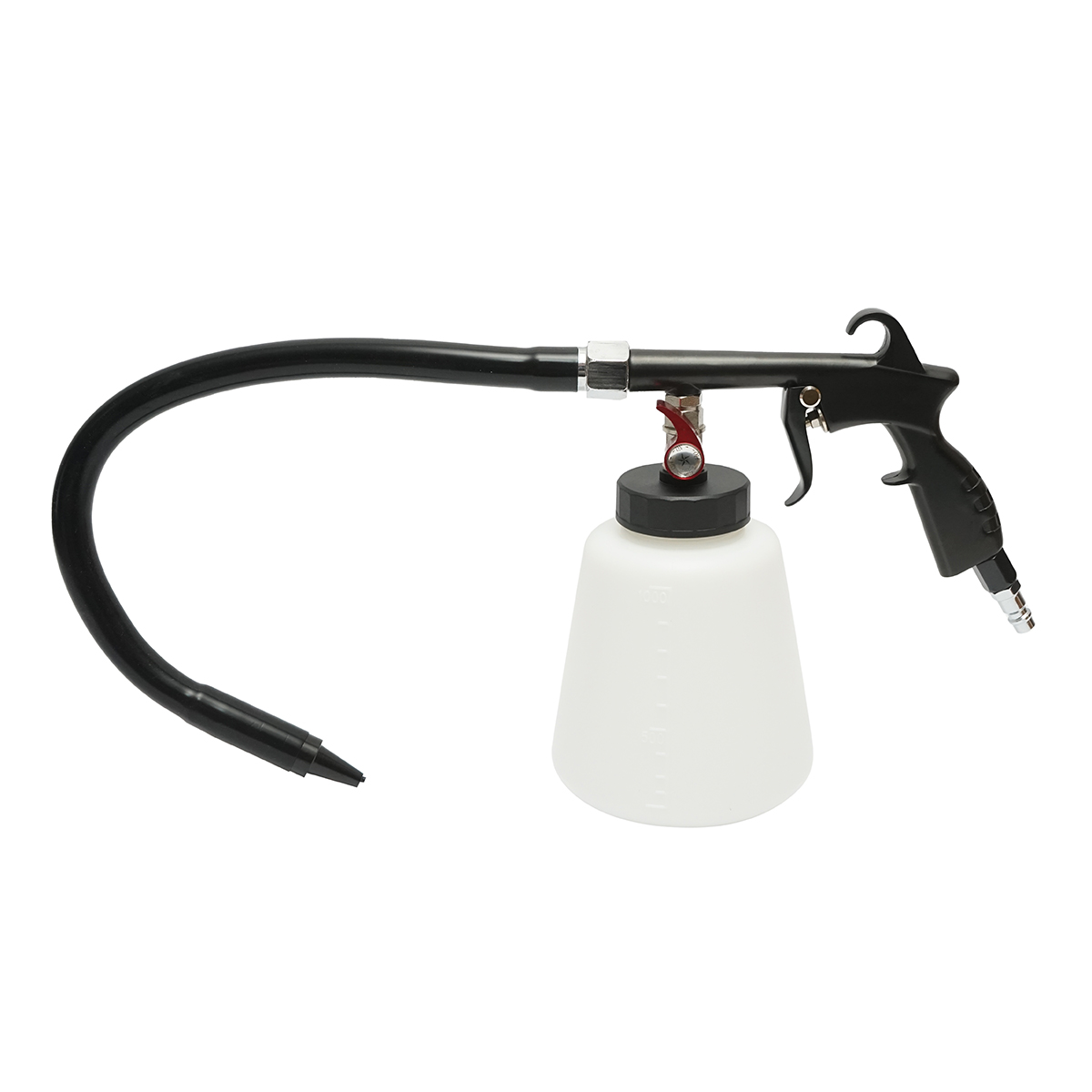Pistol curatare interior cu aer comprimat tip Tornador, furtun flexibil, rezervor 1L