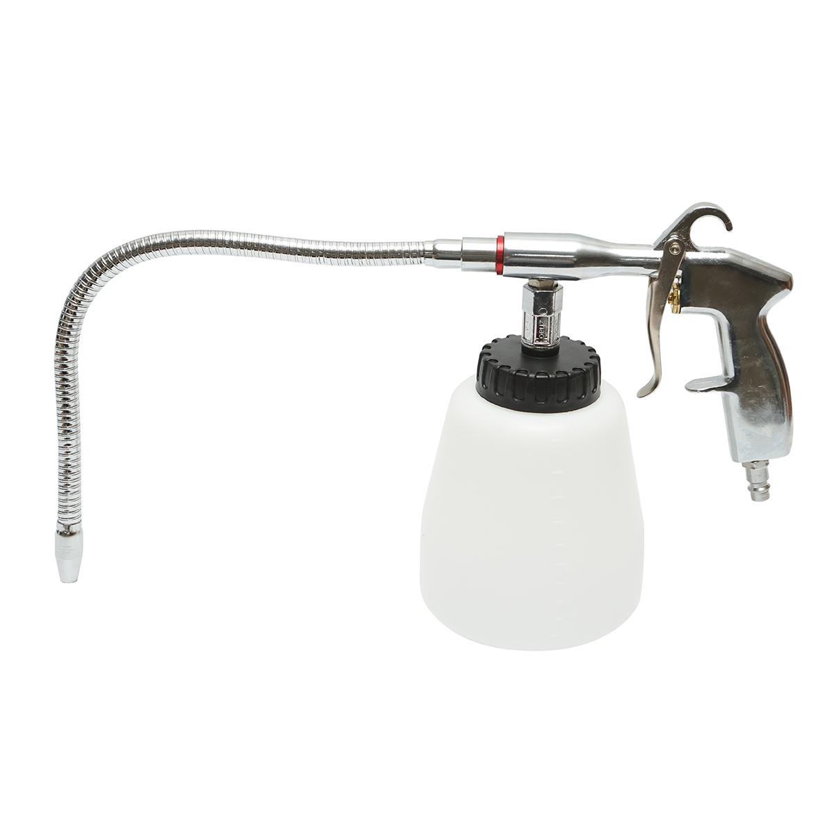 Pistol curatare motor cu aer comprimat tip Tornador, furtun metalic flexibil, rezervor 1L