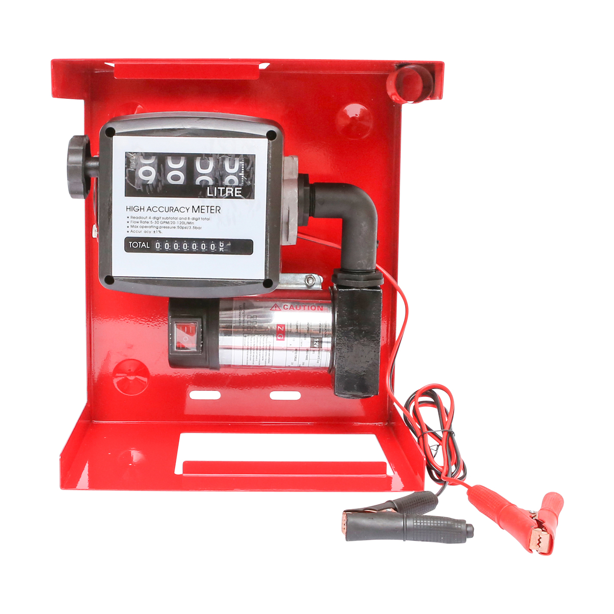 Kit pompa transfer motorina 12V, debit 40L/min cu contor, furtun aspiratie 1,5m, furtun transfer 4m si pistol Breckner Germany – imagine 3
