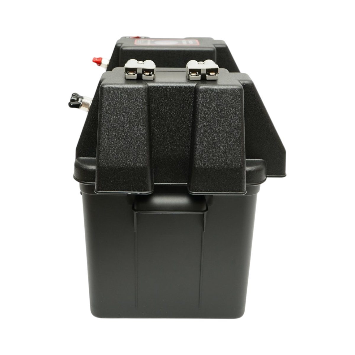 Cutie baterie auto 12V cu voltmetru DC 6-36V, afisaj LCD, intrerupator cirucit 16A, siguranta 30A, 2 prize bricheta, 2xUSB 340x195x200mm – imagine 5