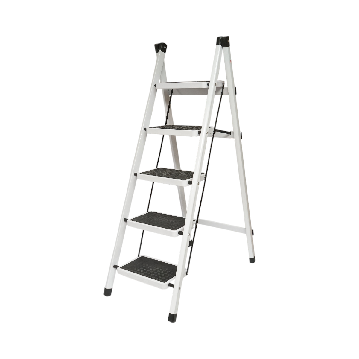 Scara metalica pliabila, 5 trepte cauciuc antiderapant, inaltime 154cm, sarcina maxima 150Kg