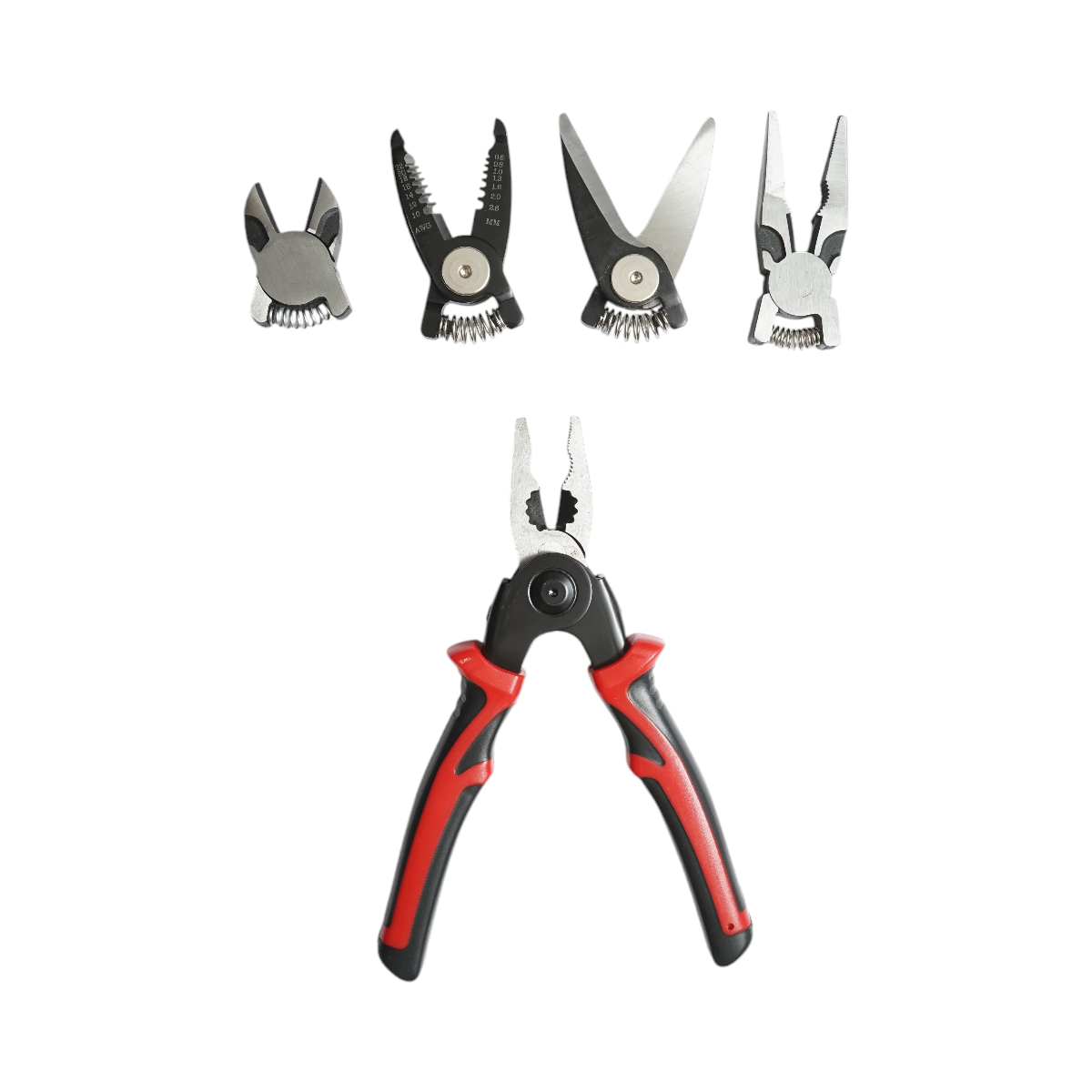 Set cleste patent multifunctional 5 in 1 cu foarfeca, taiere, sertizare, sfic, dezizolare cabluri