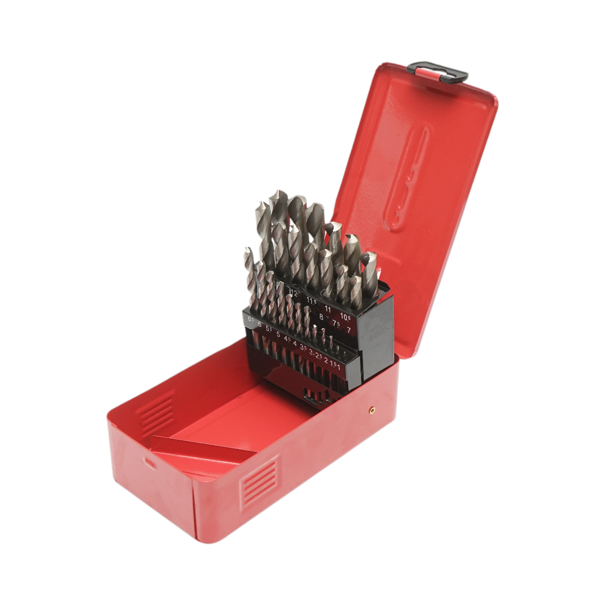 Set 25 burghie elicoidale 1-13mm pentru metal cu tija cilindrica