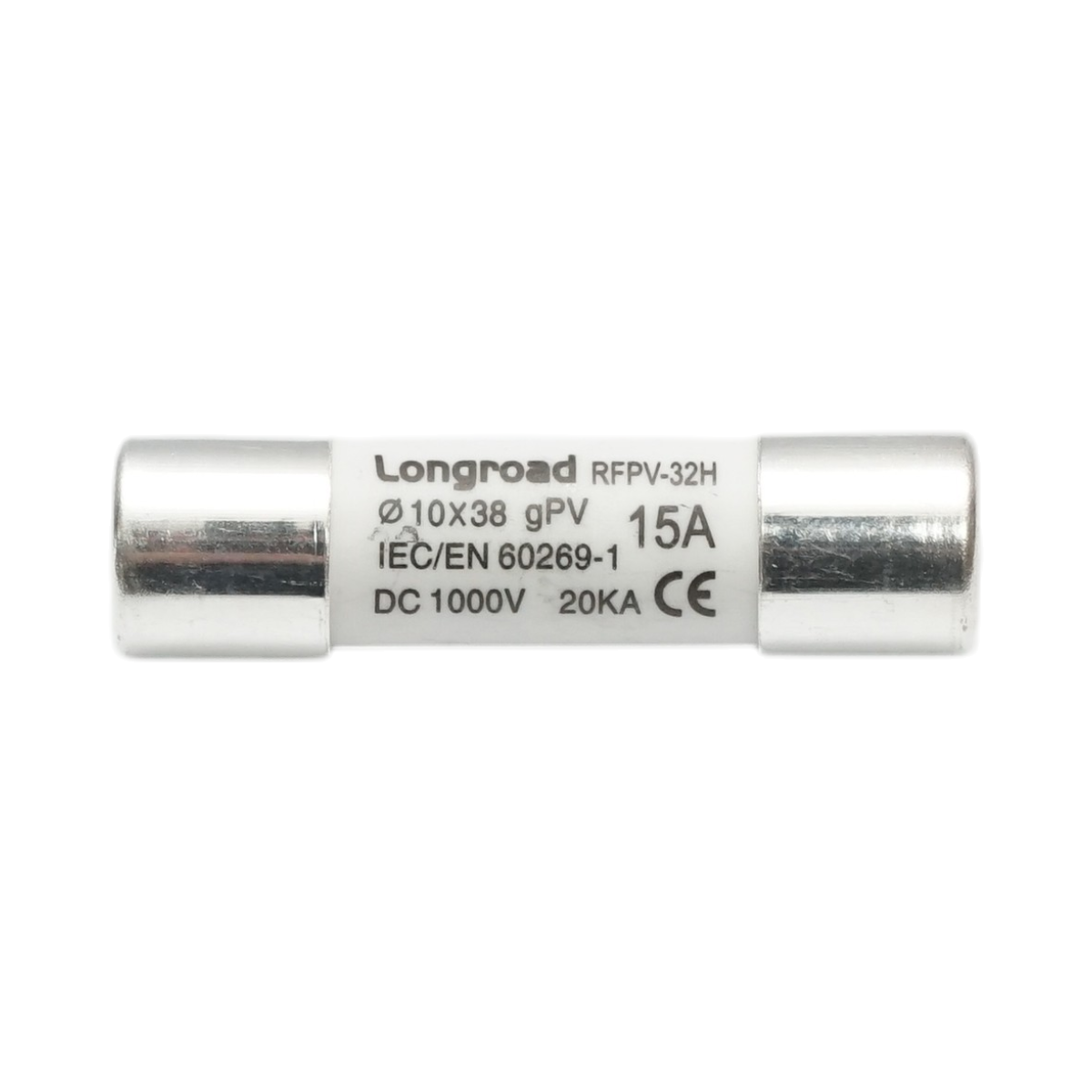 Siguranta fuzibila 10x38mm cilindrica gPV, 15A, 1000V pentru sisteme solare RFPV-32H Longroad
