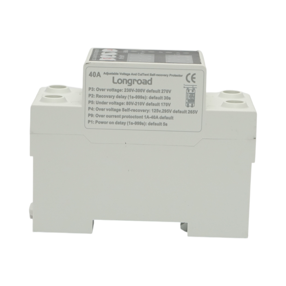 Releu digital monofazic 40A, 230V pentru monitorizare si protectie subtensiune, supratensiune AVP-40A Longroad – imagine 3