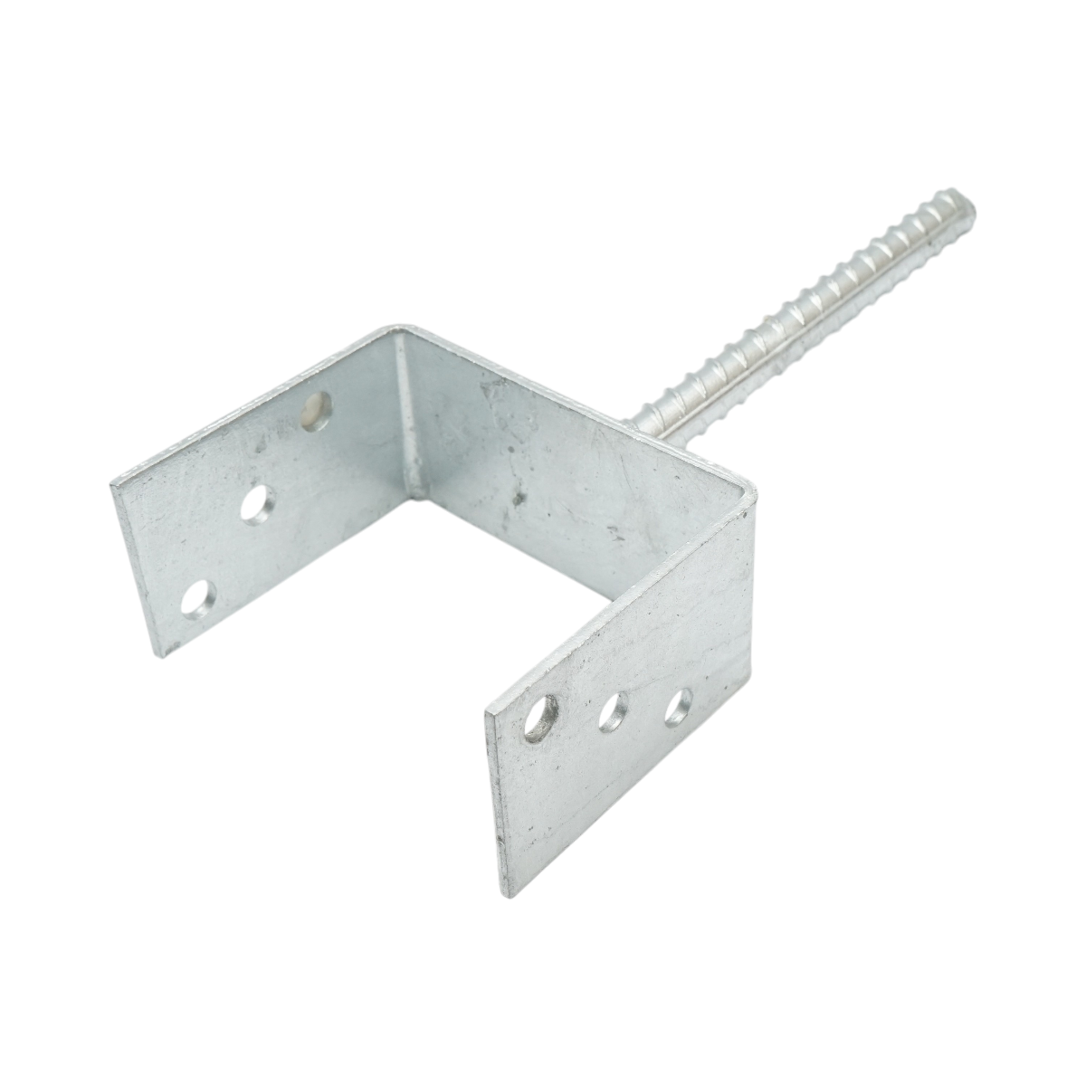 Papuc reazem cu tija 121x60x102mm, grosime 4mm, otel zincat – imagine 2