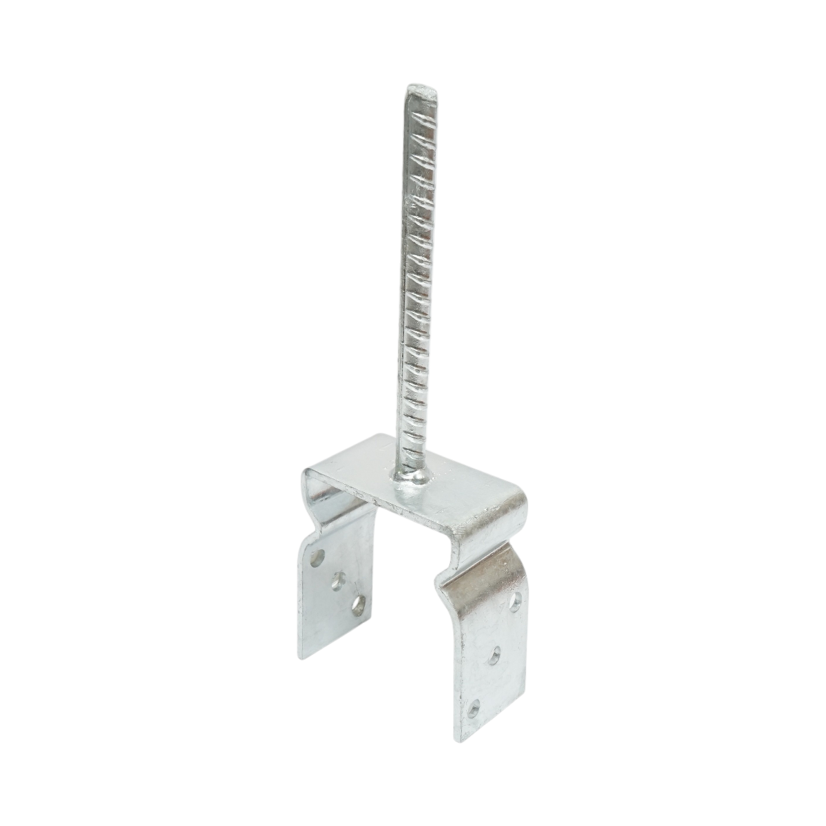 Papuc reazem cu tija 101x60x125mm, grosime 5mm, otel zincat – imagine 3