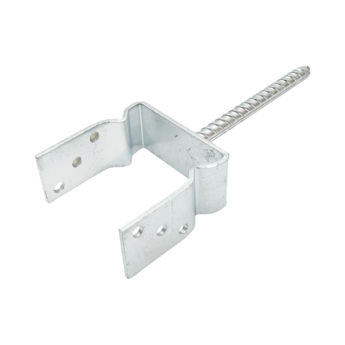 Papuc reazem cu tija 121x60x125mm, grosime 5mm, otel zincat – imagine 2