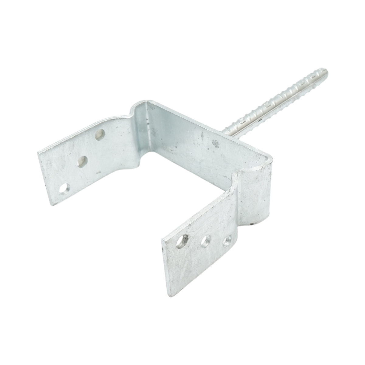 Papuc reazem cu tija 151x60x125mm, grosime 5mm, otel zincat – imagine 2