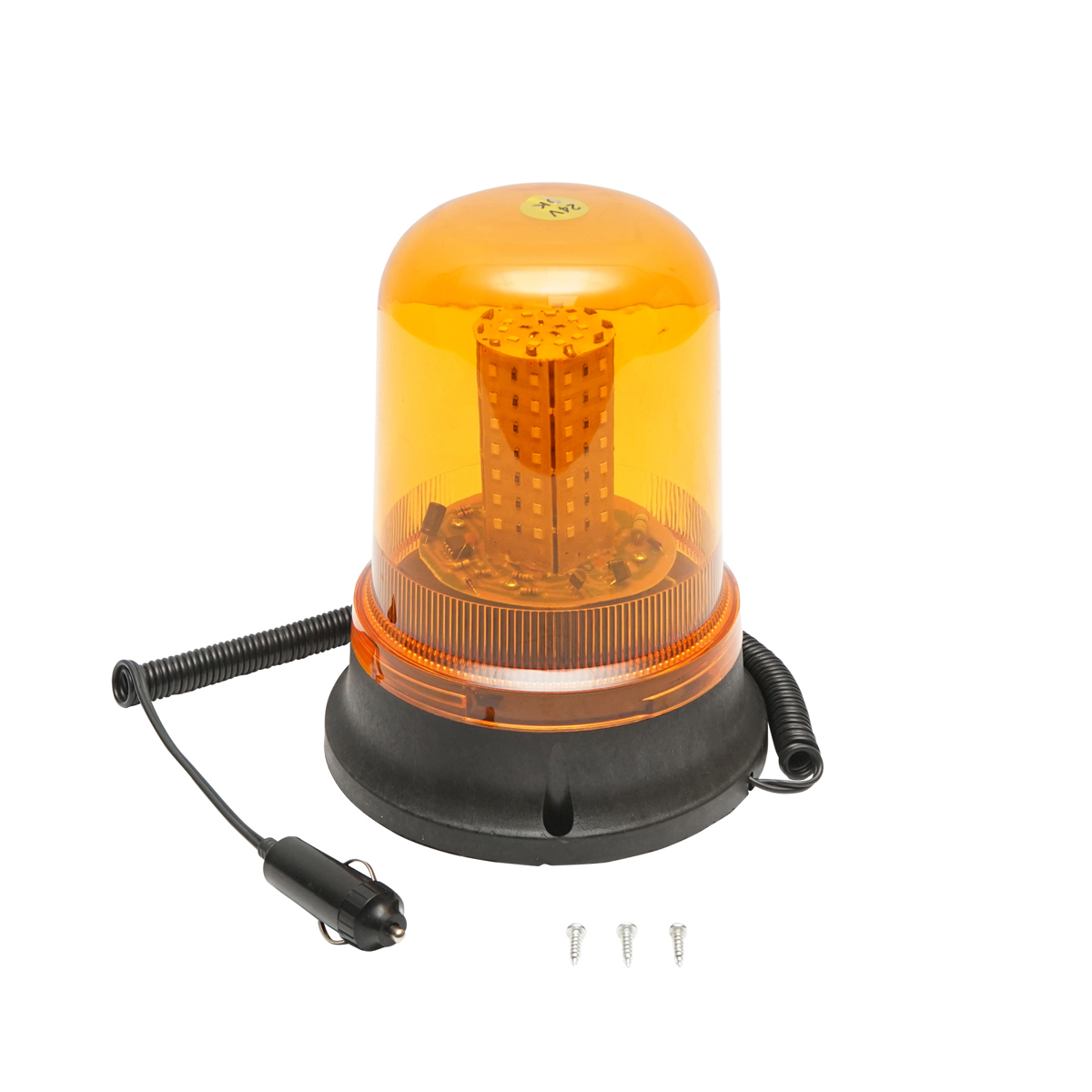 Girofar LED/SMD 24V cu talpa magnetica si alimentare la bricheta Girofar LED/SMD 24V cu talpa magnetica si alimentare la bricheta