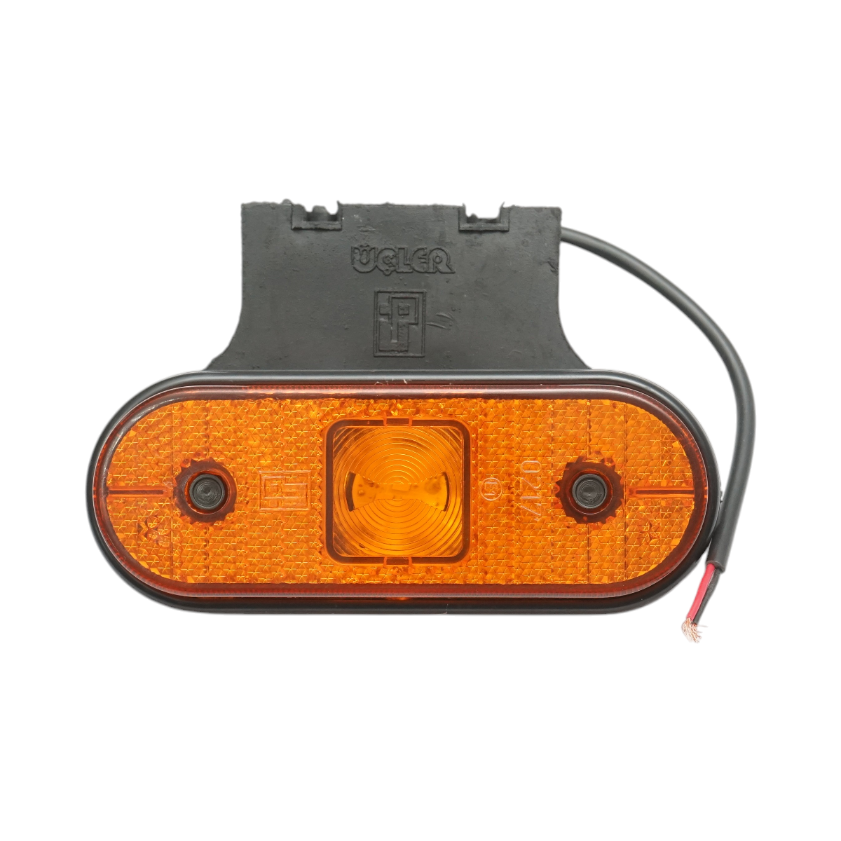 Lampa gabarit laterala ovala LED 24V galbena cu suport 118x46x19mm Breckner Germany