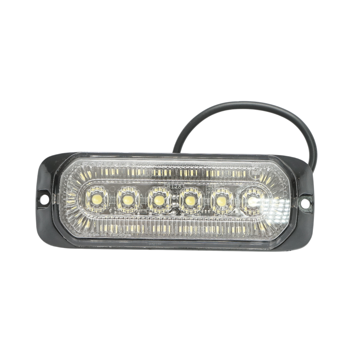 Lampa laterala stroboscopica LED 12-24V alba 9 functii 132x46x19mm FR1287