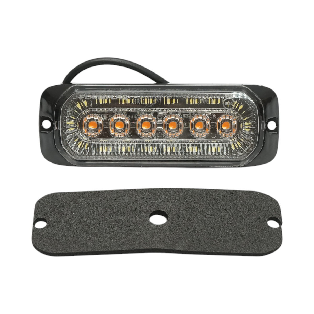 Lampa laterala stroboscopica LED 12-24V galben-alb 9 functii 132x46x19mm FR1287 – imagine 2