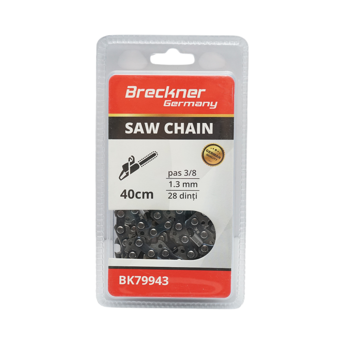 Lant drujba pas 3/8, 28 de dinti, 1.3mm, lungime 40cm Breckner Germany