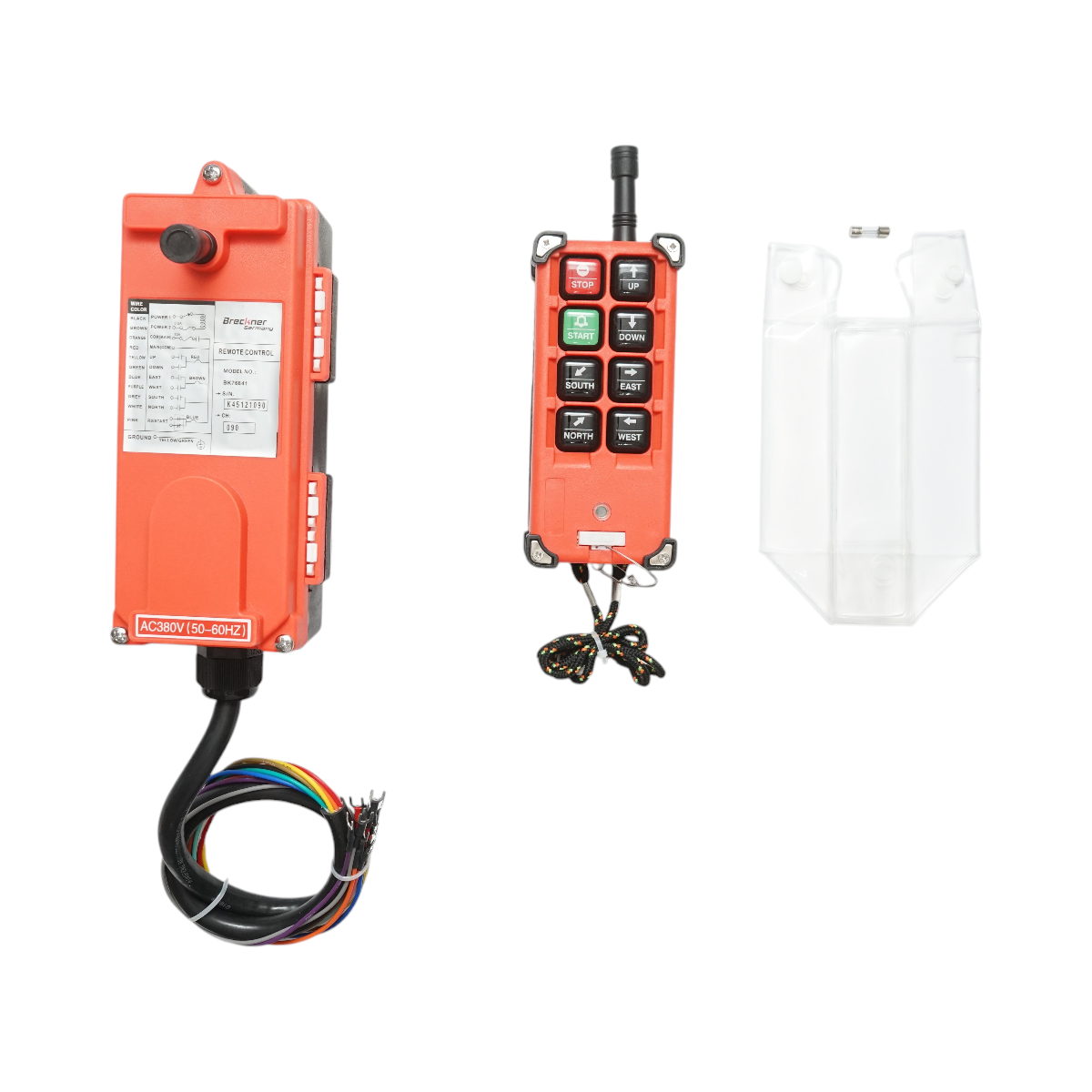 Telecomanda industriala wireless AC 380V cu 6 comenzi IP65 Breckner Germany