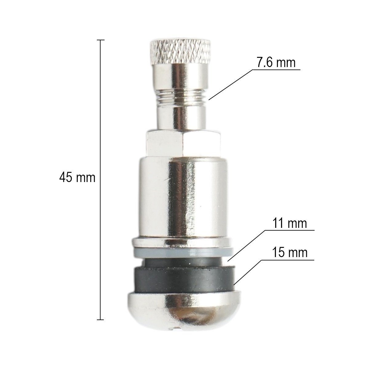 Valva roata tubeless metalica 45mm TR413