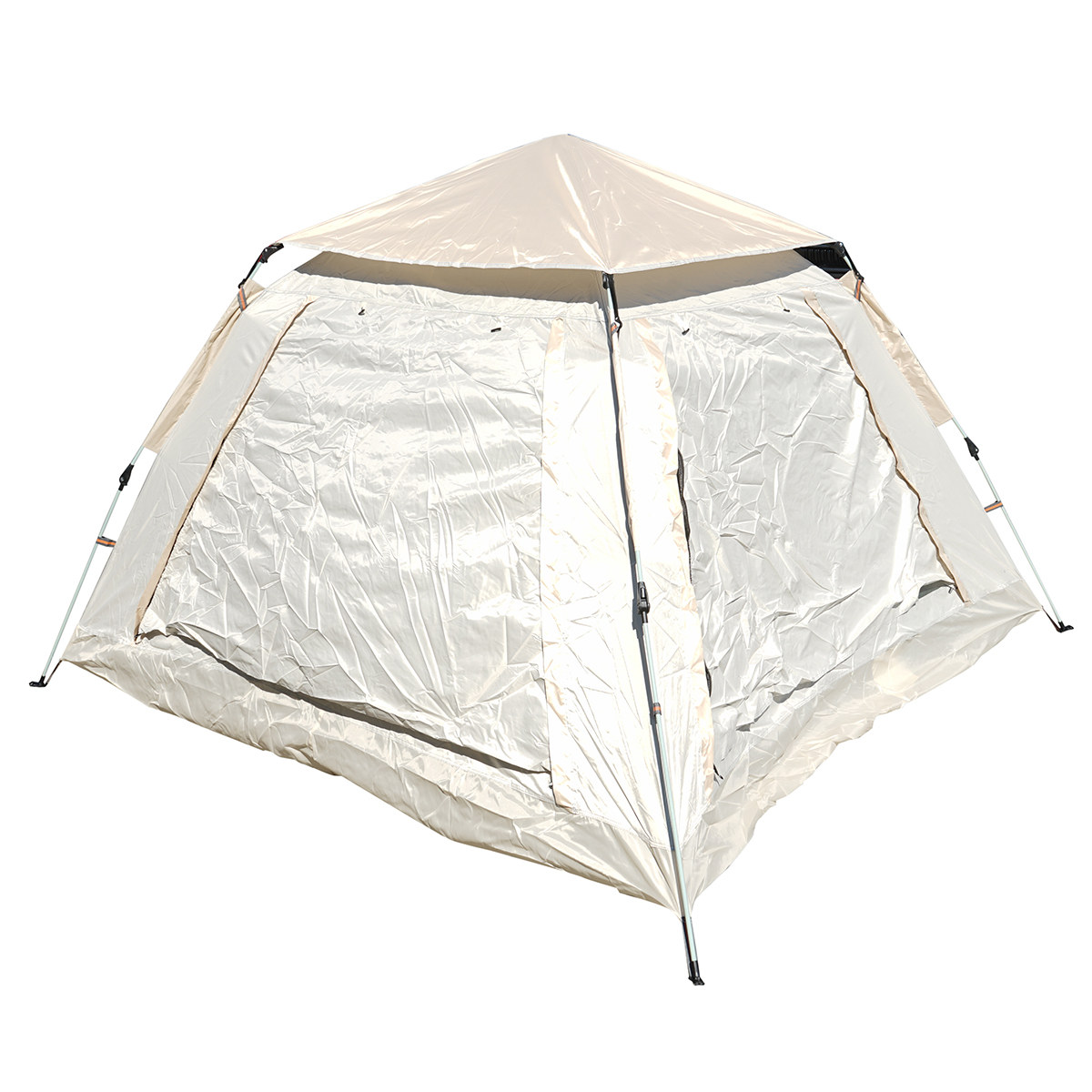 Cort camping 2 persoane pliabil automat pop-up, deschidere 4 parti, plasa anti-insecte, impermeabil 240x240x155cm
