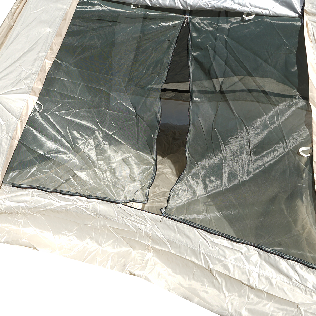 Cort camping 2 persoane pliabil automat pop-up, deschidere 4 parti, plasa anti-insecte, impermeabil 240x240x155cm – imagine 7