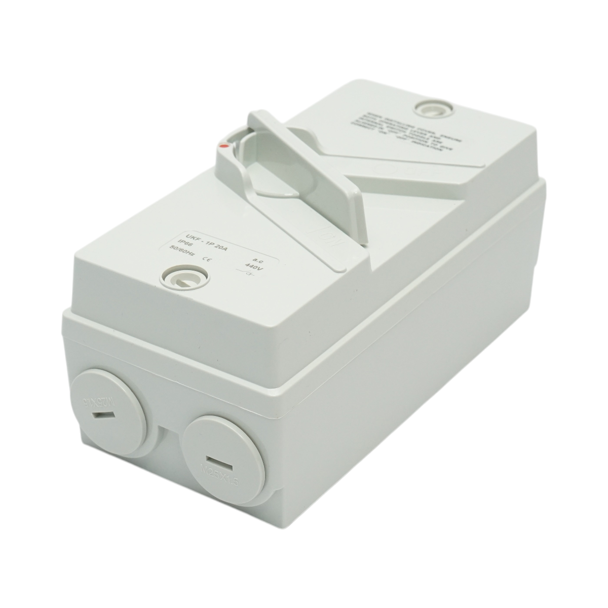 Intrerupator izolator 1P, 440V AC, 20A ON/OFF cu protectie IP66 – imagine 2