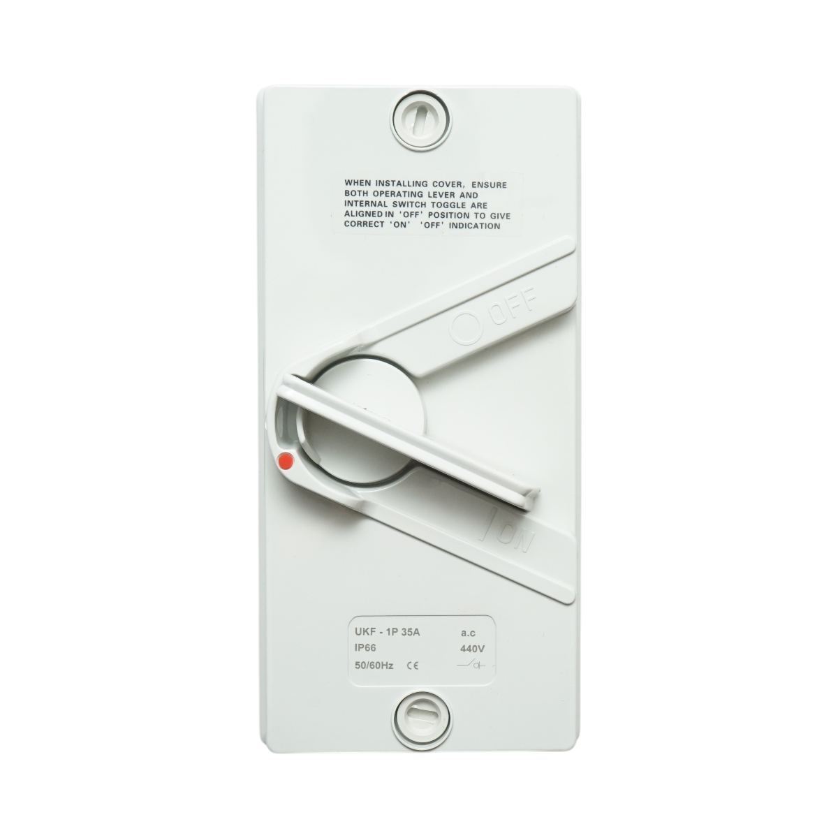 Intrerupator izolator 1P, 440V AC, 35A ON/OFF cu protectie IP66