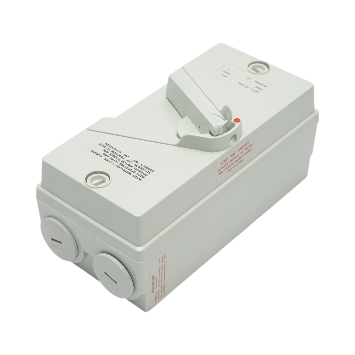 Intrerupator izolator 1P, 440V AC, 35A ON/OFF cu protectie IP66 – imagine 2
