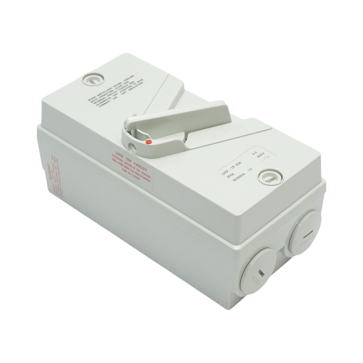 Intrerupator izolator 1P, 440V AC, 35A ON/OFF cu protectie IP66 – imagine 4