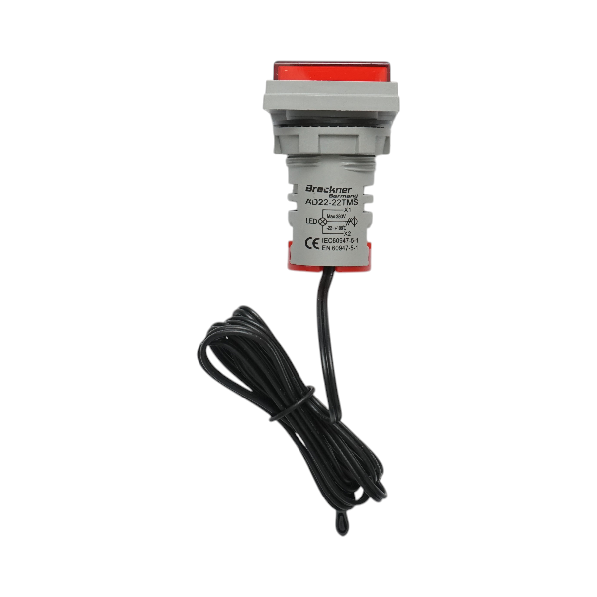 Indicator digital temperatura cu sonda LED rosu 220V/380V AC Ø 22mm Breckner Germany – imagine 4