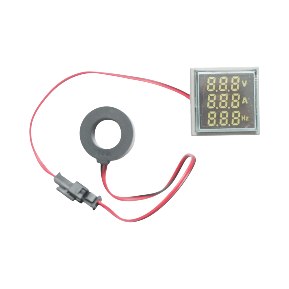 Indicator digital frecventa, ampermetru, voltmetru LED alb 0-99Hz/0-100A/50-500V AC Ø 22mm Breckner Germany – imagine 2