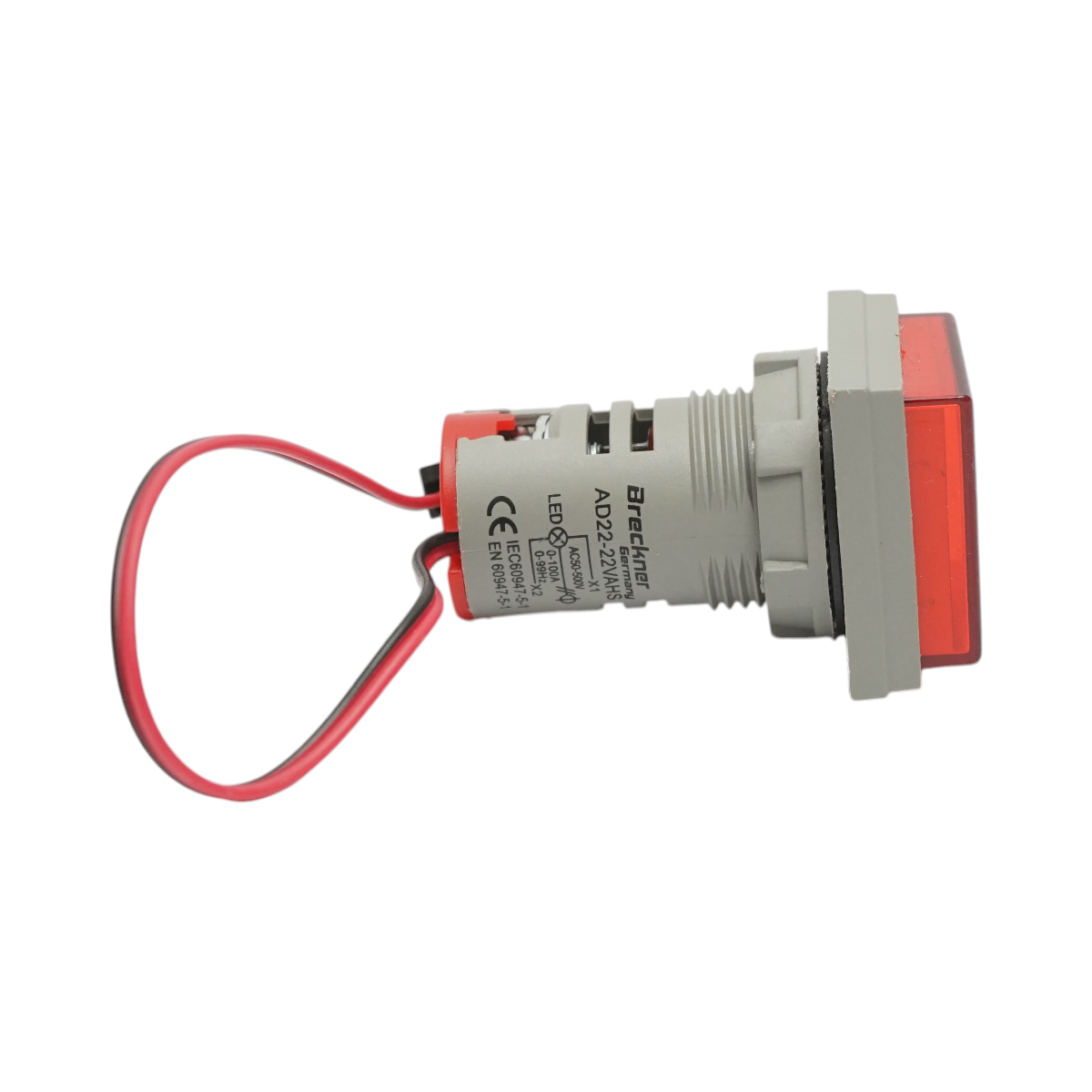Indicator digital frecventa, ampermetru, voltmetru LED rosu 0-99Hz/0-100A/50-500V AC Ø 22mm Breckner Germany – imagine 3