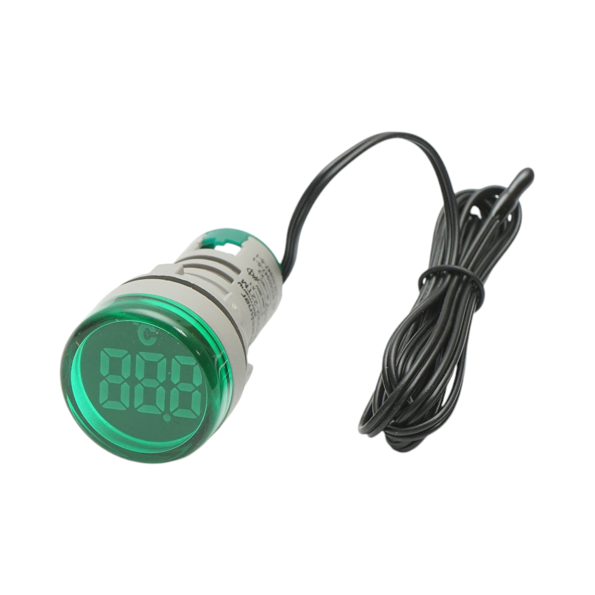 Indicator digital temperatura cu sonda LED verde  220V/380V AC Ø 22mm Breckner Germany