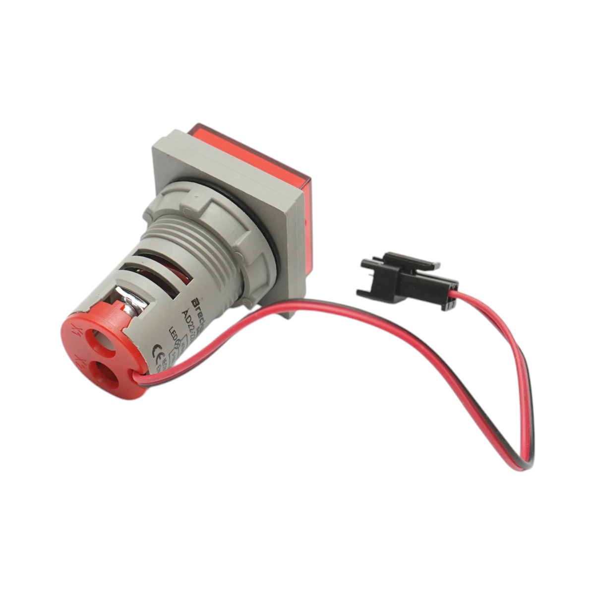 Indicator digital ampermetru si voltmetru LED rosu 0-100A/50-500V AC Ø 22mm Breckner Germany – imagine 4