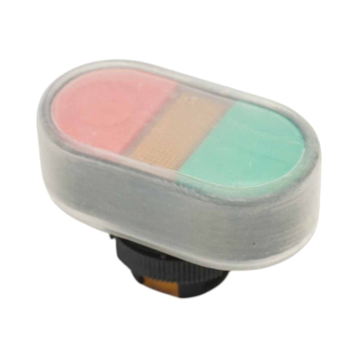 Cap buton comanda dublu rosu-verde cu capac de protectie Ø 22mm LAY5 Breckner Germany