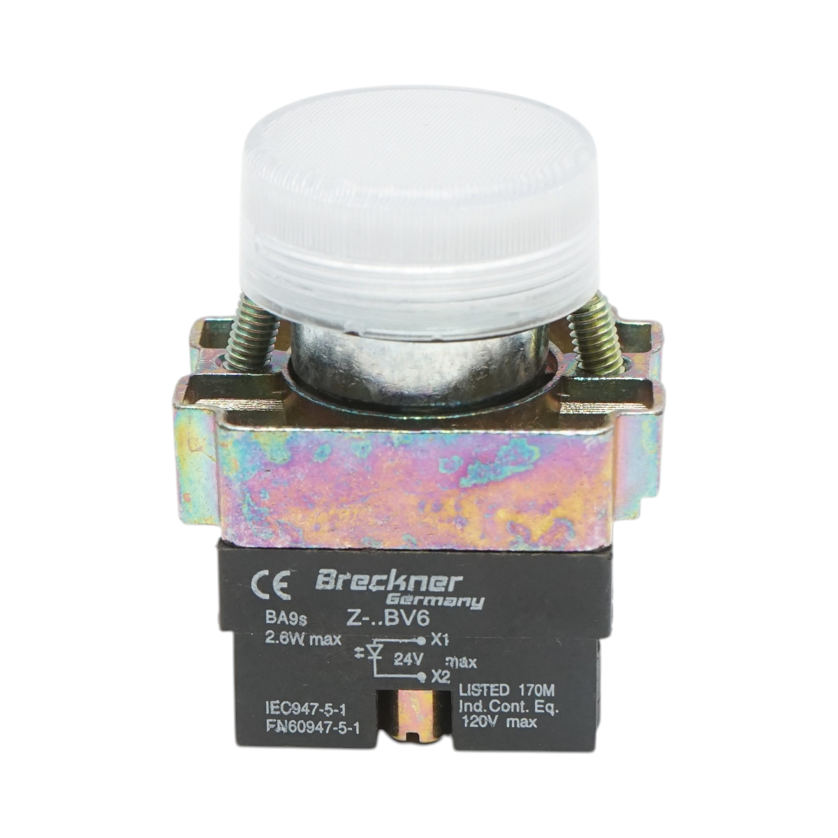 Buton indicator LED alb 24V LAY5 Breckner Germany