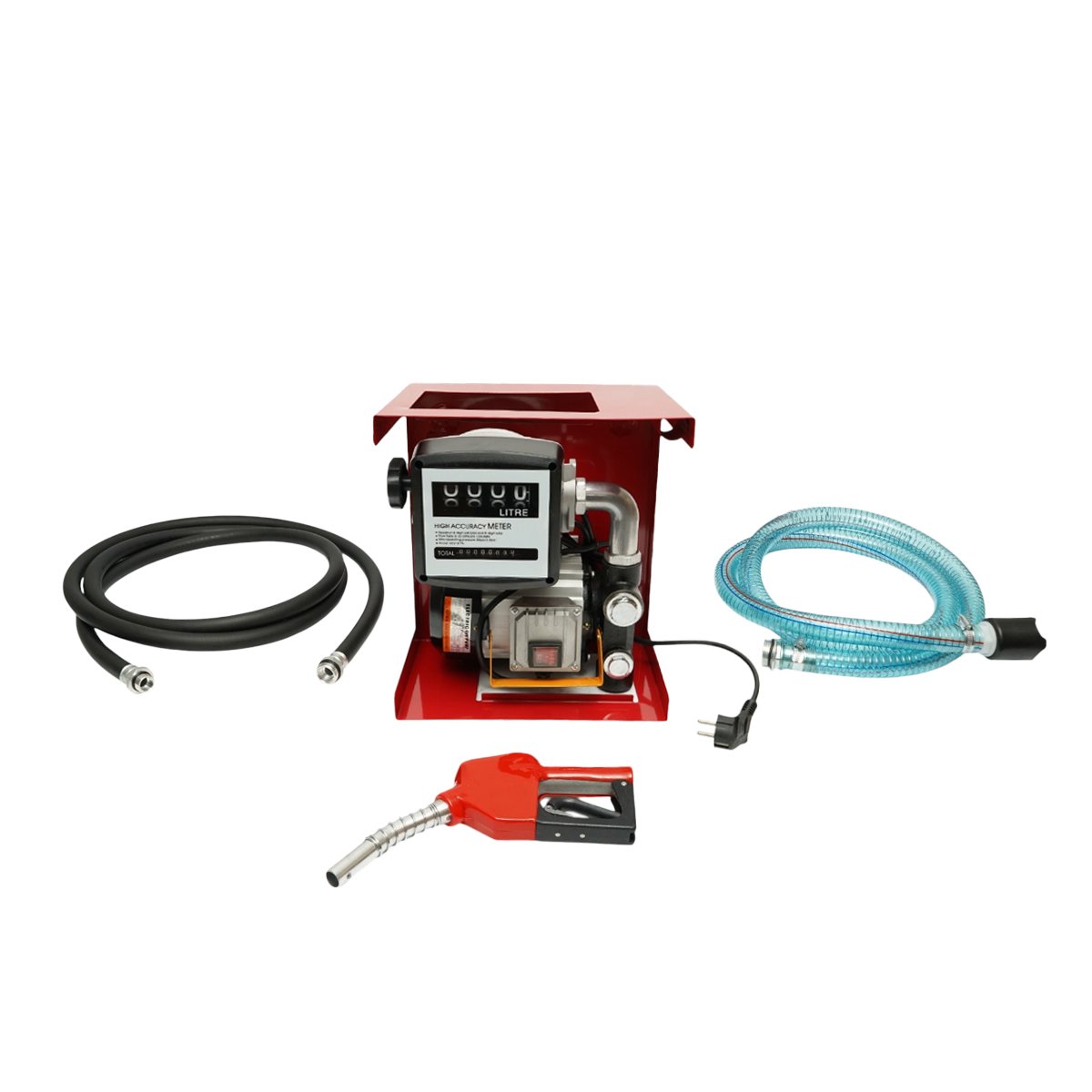 Pompa transfer motorina 220V 550W Breckner Debit 60L/min. (Kit cu contor, furtun aspiratie 1.5m, furtun transfer 4m, Pistol)