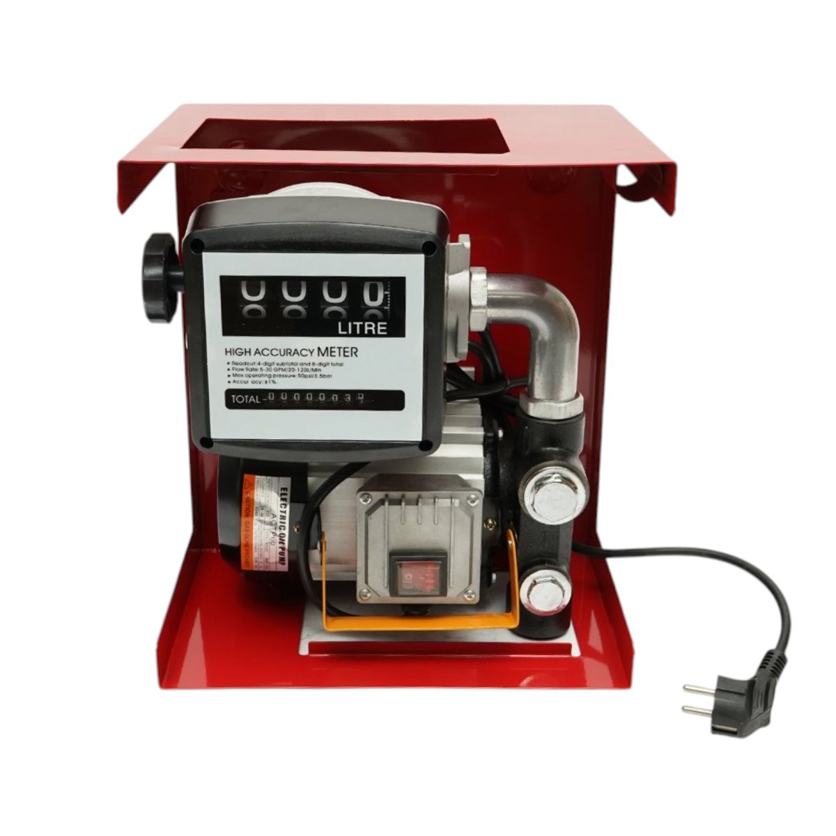 Pompa transfer motorina 220V 550W Breckner Debit 60L/min. (Kit cu contor, furtun aspiratie 1.5m, furtun transfer 4m, Pistol) – imagine 2