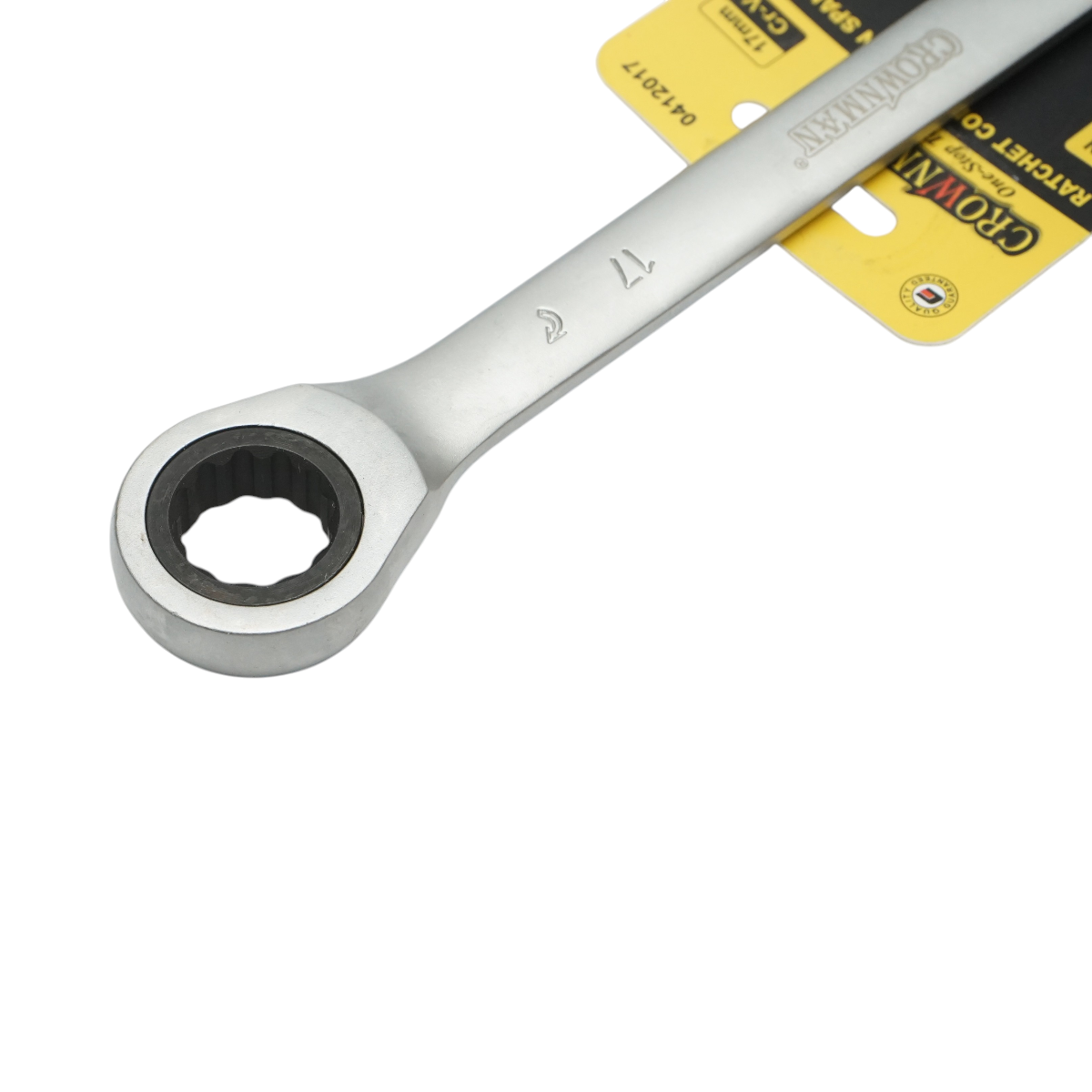 Cheie combinata fixa si inelara cu clichet 17mm Cr-V Crownman – imagine 5