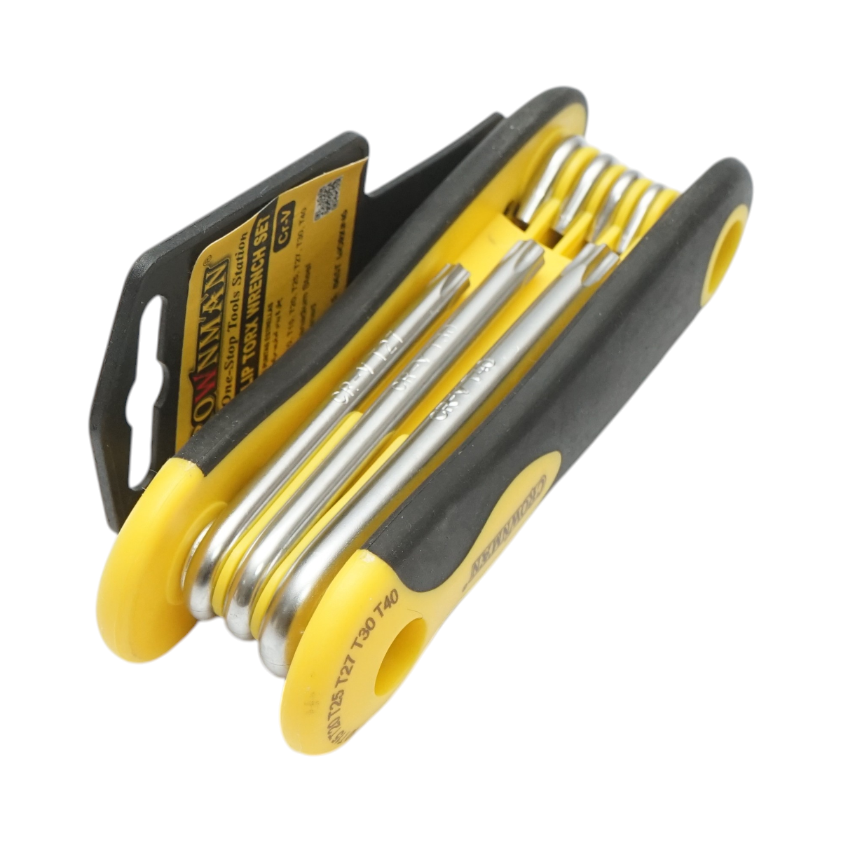 Set 8 chei imbus torx pliabile cu maner tip briceag T9-T40mm Cr-V Crownman – imagine 3
