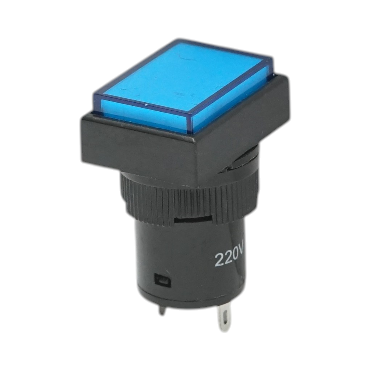 Indicator semnalizare industrial LED albastru 220V Ø 16mm patrat Breckner Germany